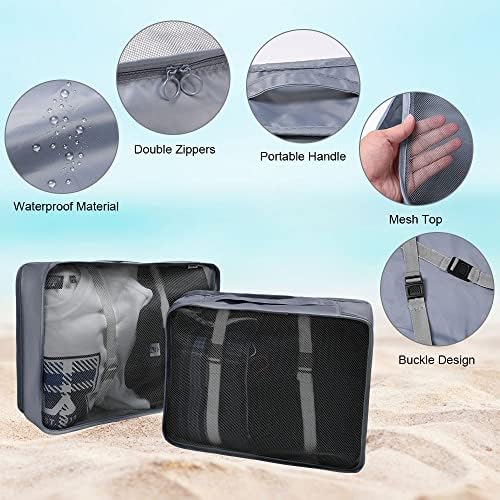 Koffer-organizer-set, opbergkubussen, waterdichte reiskledingzakken, opbergzakken voor koffers, opbergkubussen met toilettas, schoenenzak, USB-kabel