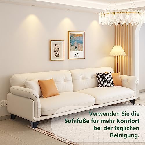 Set van 8 meubelpoten, zwart, 10 cm, metalen meubelpoten, meubelpoten, bankpoten, metaal, voor kasten, tafels, banken, nachtkastjes, met schroeven