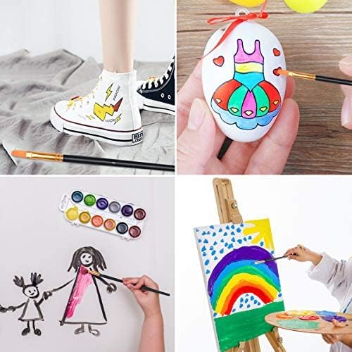 Nylonpenselen, kunstenaarspenselen, penselenset voor aquarel-, acryl- en olieverfschilderijen, perfect detailpensel voor beginners, kinderen, kunstenaars en schilders