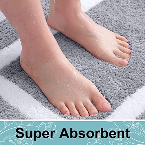 Badkamertapijt, antislip, wasbare badmat, zachte microvezel badmat met hoog pool