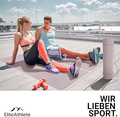 Yogamat – sportmat – fitnessmat – gewatteerde & antislip gymnastiekmat voor fitness, pilates – yogamat – 183 cm x 61 cm x 0,6 cm – training