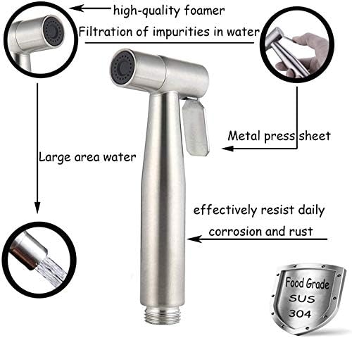 Bidet-sproeikop voor toilet, badkamer, toiletreiniging, sproeikraan met ABS-slang voor vrouwen, wasgoed en huisdieren