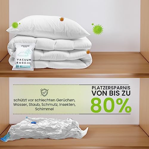 Vacuümzakken set voor kleding, set van 12, 3 maten, vacuümzakken voor stofzuigers, herbruikbaar, 100% luchtdicht & stevig, reiscompressiezakken, kledingzakken, opbergen