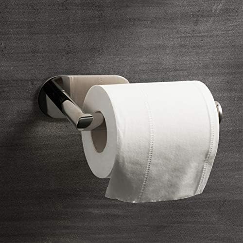 Toiletrolhouder zonder boren, verchroomde toiletrolhouder van roestvrij staal SUS304 voor keuken en badkamer