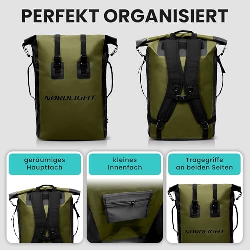 Waterdichte rugzak Dry Bag 35 l Rolltop-rugzak met gewatteerde draagriem, waterdichte tas voor watersport, fietsrugzak, messenger-rugzak, trekking