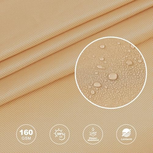 Zonnescherm, waterdicht, driehoekig, 3 x 3 x 3 m, zonwering, waterafstotend, hoogwaardig PES-polyester met UV-bescherming voor balkon, tuin, terras, San