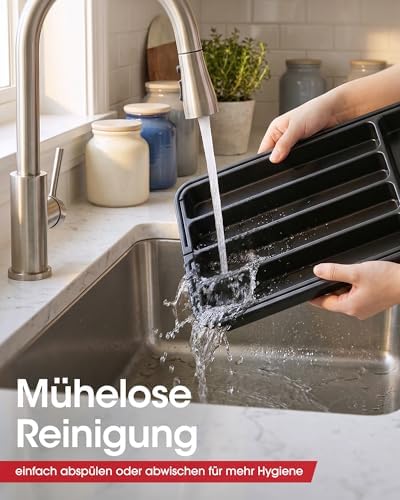 Bestekbak voor lades – uitneembare bestekbak voor lades, uitbreidbare praktische lade-inzet, efficiënte en veelzijdige keuken-O