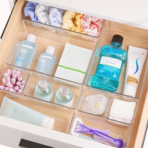 25-delige lade-organizer in 4 maten, make-up-organizersysteem, kaptafel-organizer, bruikbaar voor make-up, keuken, badkamer, kantoor, kleedkamer