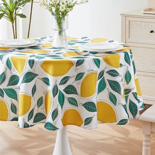 Rond tafelkleed 150 cm Wasbaar tafelkleed Waterafstotende ronde tafelkleden Buitentafelkleed Tuintafelkleed voor keuken, eettafel, salontafel
