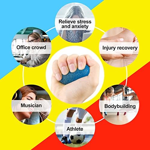 Antistressballen voor volwassenen, set van 5 antistressballen met verschillende hardheden, handtrainer, vingertainer-bal, antistressbal, antistressbal