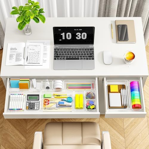 Lade-inzetstuk, lade-organizer, 25-delige make-uptafel-organizer in 4 maten, lade-organizer, make-up-organizer, lade-organizersysteem voor het bureau,