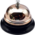 Tafelbel, metalen tafelbel, zeer functioneel, veelzijdig inzetbaar, receptiebel, geschikt voor hotels, restaurants, keukens, scholen, bars (roségoud, Pa