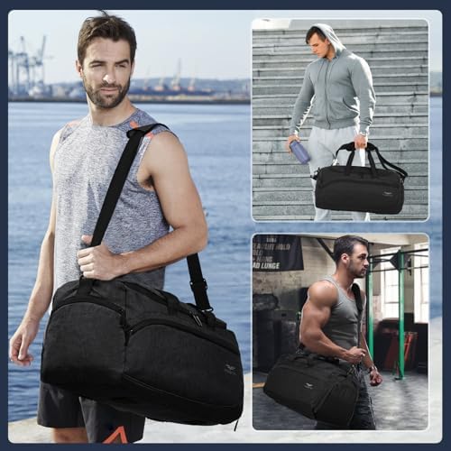 35L sporttas & reistas voor dames en heren, met schoenenvak & natvak, waterdichte tas voor training, sportschool, reizen, zwemmen,
