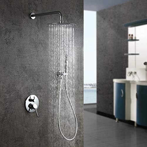 30 cm regendouche, ronde hogedruk-douchekop van roestvrij staal 304, aangename douche-ervaring ook bij lage waterdruk, eenvoudig te installeren