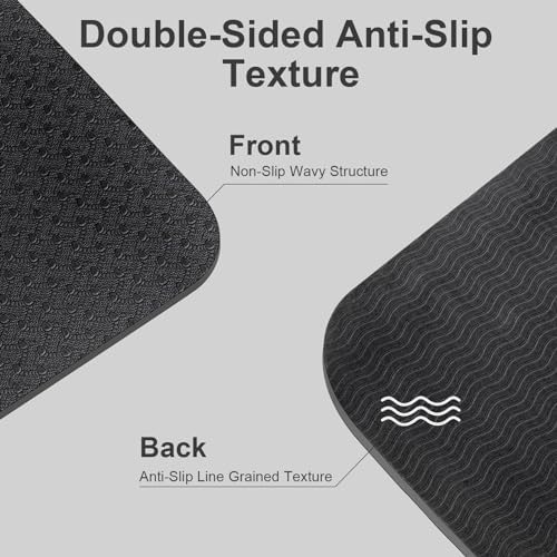 Yogamat, opvouwbaar, gymnastiekmat, antislip, lichtgewicht, TPE, draagbare fitnessmat, draagbare sportmat voor op reis, pilates, yoga, fitness, sport, training