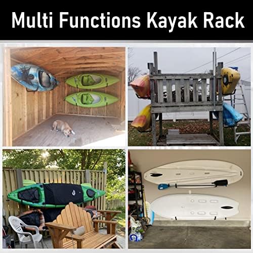 Aan de muur bevestigde enorme opberghaak voor in de garage, 39 cm krachtig opbergrek voor surfplanken, ladders, kajaks
