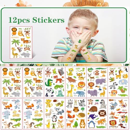 Jungle-verjaardagscadeau, kinderfeestje, gastgeschenken, 48 stuks, feestcadeaus, kinderfeestset, feestcadeaus, kinderen, cadeau, kind