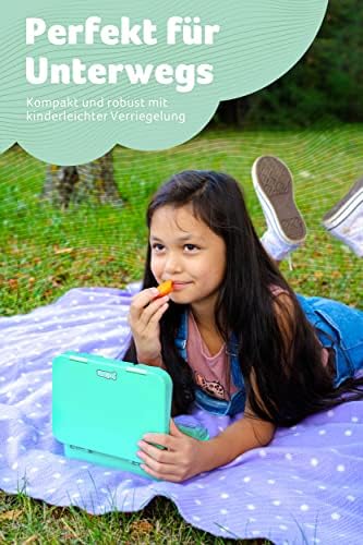 Broodtrommel voor kinderen met 6 vakken – Broodtrommel – Lekvrije bento-box – Broodtrommel voor de kleuterschool en school – Meisjes en jongens – Broodtrommel, Snack B