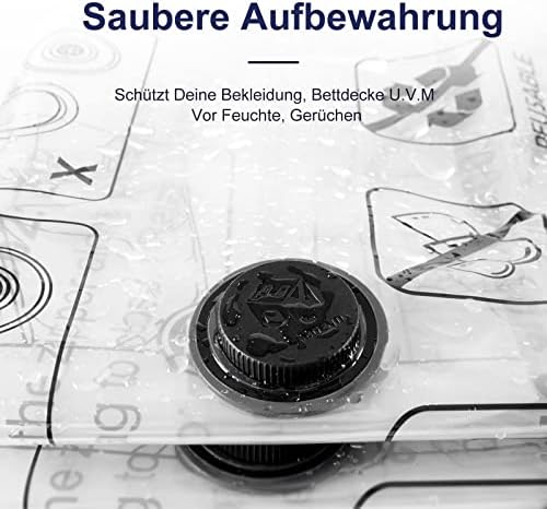 Vacuümzakken voor kleding, set van 6, 100 x 80 cm, vacuümzakken voor kleding, herbruikbare vacuümzakken, geschikt voor alle gangbare stofzuigers