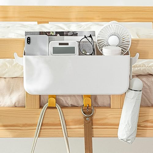 Nachtkastje-caddy, stapelbed-organizer-rek, opbergcaddy voor stapelbedden, houder voor afstandsbediening, mobiele telefoon, bril, fles in studentenkamer, slaapkamer, badkamer, camper, hoogslaper