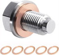 Magnetische olieaftapplug, magnetisch afgedichte oliepan-aftapmoer, magnetische oliepan met terugloop-aftapplugadapter en afdichtingen (M14 x 1,5)