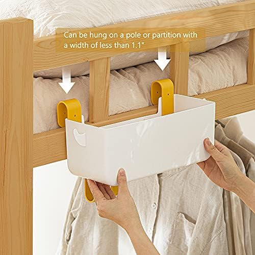 Nachtkastje-caddy, stapelbed-organizer-rek, opbergcaddy voor stapelbedden, houder voor afstandsbediening, mobiele telefoon, bril, fles in studentenkamer, slaapkamer, badkamer, camper, hoogslaper