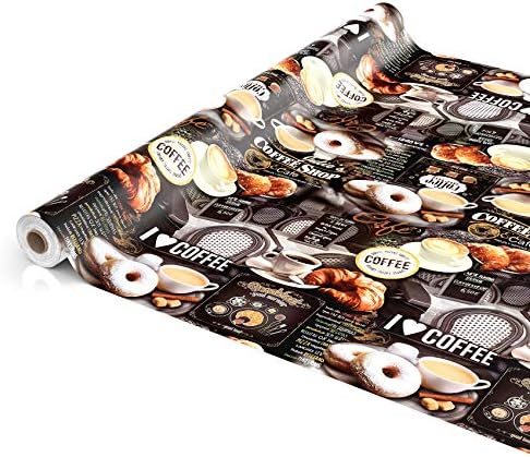 Koffie-bonbon-donuts-tafelkleed van tafelzeil donkergrijs 100x140cm