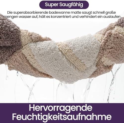 Badkamertapijt Antislip badmat, absorberend, zacht, machinewasbaar voor de badkamer