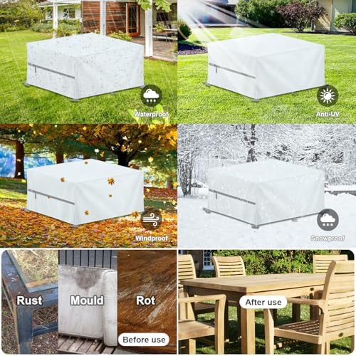 Afdekhoes voor tuinmeubelen 130 x 100 x 75 cm Waterdichte beschermhoes Afdekhoes voor tuinmeubelen 420D Oxford-stof Afdekhoezen voor tuinmeubelen Zeil voor