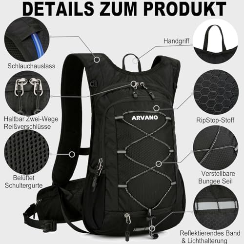 Fietsrugzak, lichte skirugzak, kleine wandelrugzak, MTB-fietsrugzakken, 15 l, multifunctionele hardlooprugzak voor dames en heren