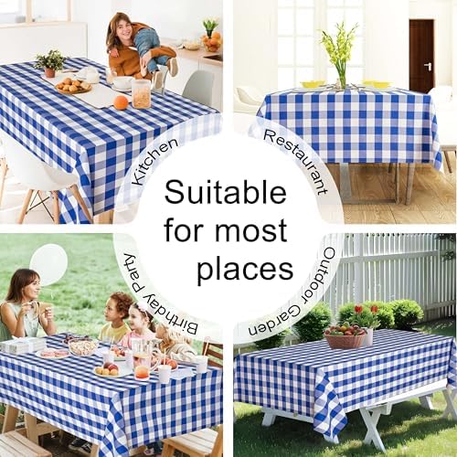 Geruite tafelkleed, weerbestendig, wasbaar, vlekbestendig, waterdicht, tuintafelkleden voor picknicks in de buitenlucht, eetkamer, feest, bruiloft