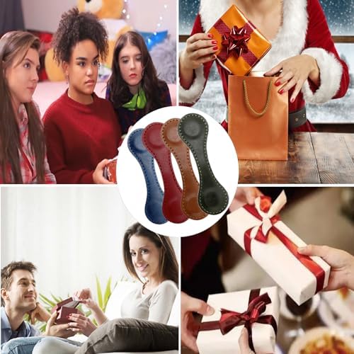 Magnetische bladwijzers – 4 stuks dubbelzijdige retro-bladwijzers van kunstleer, praktisch cadeau voor familie of vrienden