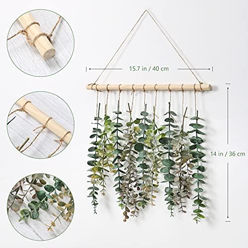 Kunstmatige hangplanten Eucalyptusbladeren Kunstplanten Eucalyptustakken Kunstplanten voor huis en tuin Binnen en buiten Hangplanten Kunst