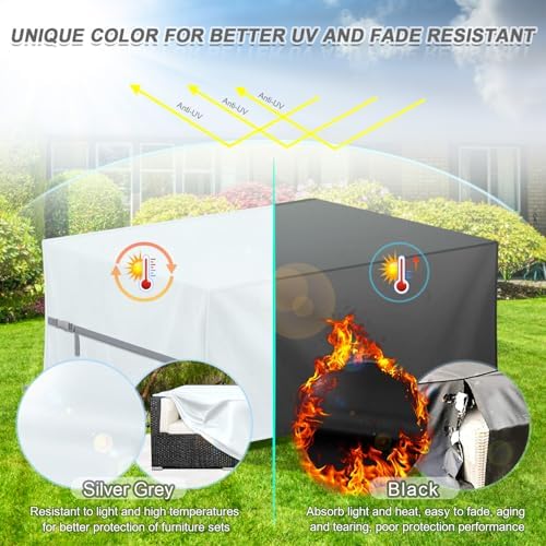 Afdekhoes voor tuinmeubelen 130 x 100 x 75 cm Waterdichte beschermhoes Afdekhoes voor tuinmeubelen 420D Oxford-stof Afdekhoezen voor tuinmeubelen Zeil voor