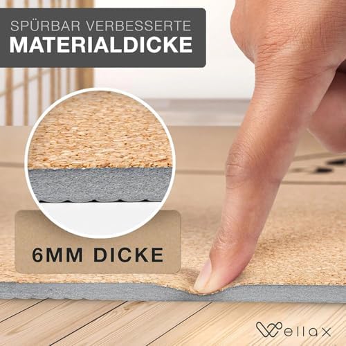 Yogamat – 100% natuurlijke yogamat, antislip [185 x 66 x 0,6 cm] – Extra dik & vrij van schadelijke stoffen – Sportmat incl. handige draagriem