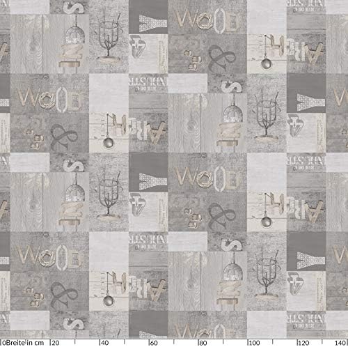 Olieklos, wasbaar, industriële look, moderne used-look, 180 x 140 cm
