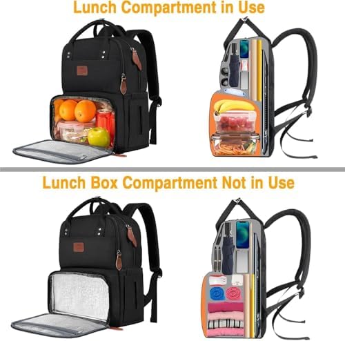 Lunchrugzak, laptoprugzak, zwart, laptoprugzak