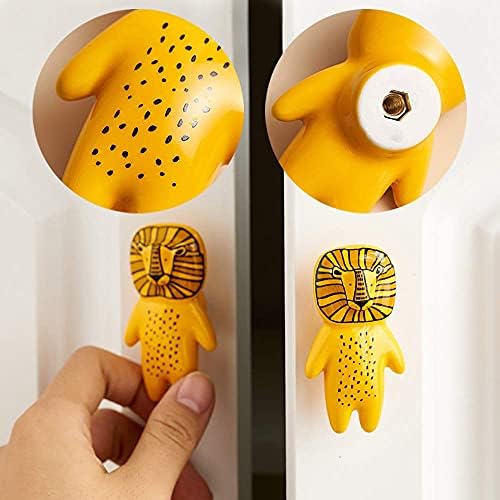 Set van 5 schattige dierenknopjes, keramische knopjes voor kinderen, kastknopjes, handgrepen voor kindermeubels, dierenknopjes voor deuren, lades, ladekasten