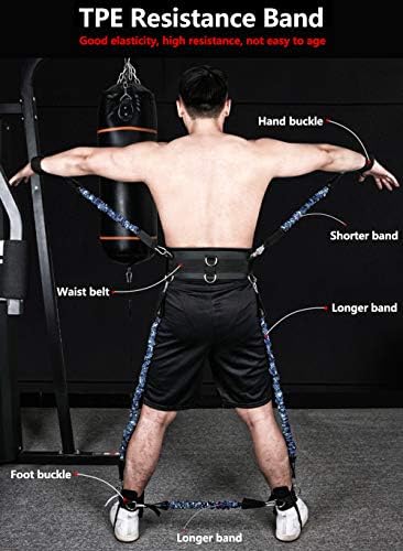 Weerstandsbanden boksen Resistance Bands Boxing: Sfeexun vechtsport-boksweerstandsbanden voor boksen, boksweerstandsbanden voor kickboksen en MMA, 200 lbs