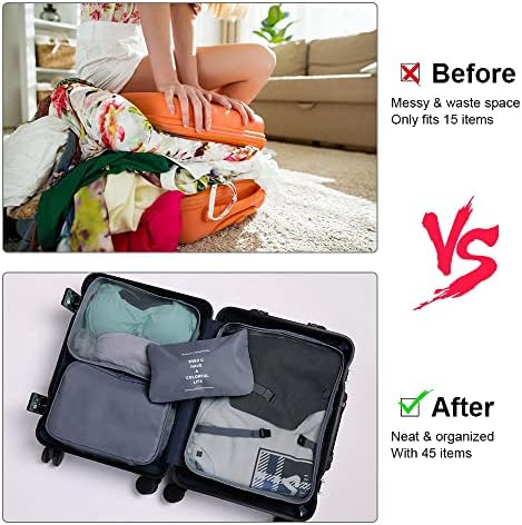Koffer-organizer-set, opbergkubussen, waterdichte reiskledingzakken, opbergzakken voor koffers, opbergkubussen met toilettas, schoenenzak, USB-kabel