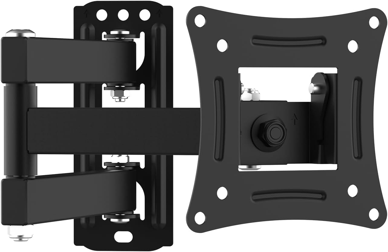 Monitor-wandbeugel voor tv's, voor 13–32 inch monitoren, draaibaar, kantelbaar, uitschuifbaar, tot 20 kg, VESA 100 x 100 mm en 75 x 75 mm