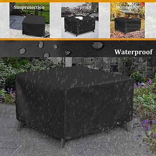 Cube-tuinmeubelhoezen, waterdicht, 125 x 125 x 71 cm, hoes voor rotan Cube-set, tuinhoes 420D slijtvaste hoes voor terrastafel, windbestendig,