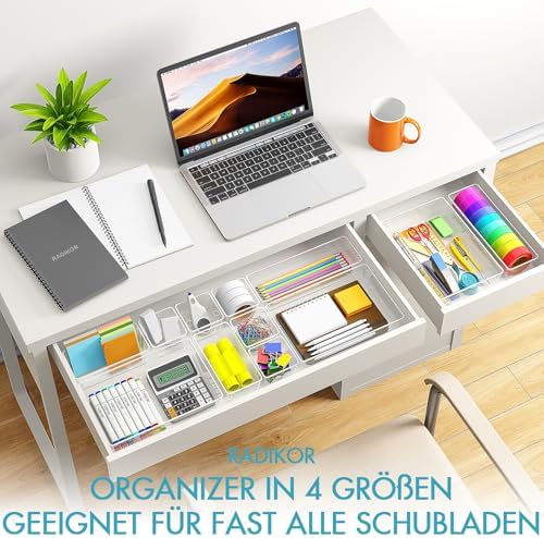 Lade-inzetstuk, lade-organizer, 31-delige kaptafel-organizer in 4 maten, lade-organizer, make-up-organizer, lade-organizersysteem voor het bureau,