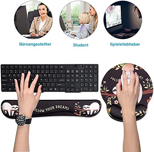 Muismat-set, toetsenbord-polssteun, ergonomische muismat met gelkussen, Galaxy
