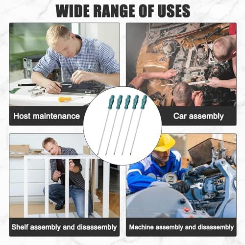 Schroevendraaierset: 5-delige magnetische schroevendraaierset, extra lange Torx-schroevendraaierset, professionele schroevendraaierset T15, T20, T25,