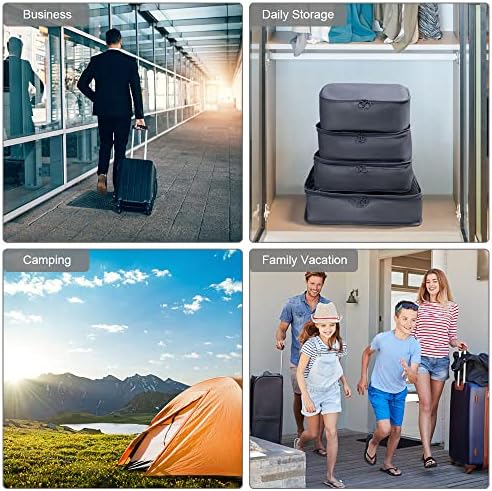 Koffer-organizer-set, opbergkubussen, waterdichte reiskledingzakken, opbergzakken voor koffers, opbergkubussen met toilettas, schoenenzak, USB-kabel