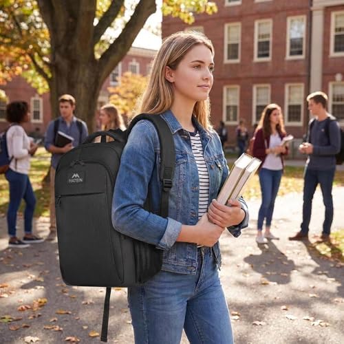 Grote laptoprugzak voor heren, 17,3-inch schoolrugzak, laptoptas met USB-oplaadaansluiting, diefstalbeveiligd, zakelijke, werk- en reisrugzak voor tieners, niet