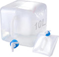 Waterkan, opvouwbaar, 10 l/20 l, waterkan met kraan, waterkan, kamperen, opvouwbare kan, voedselveilig, incl. uitloop