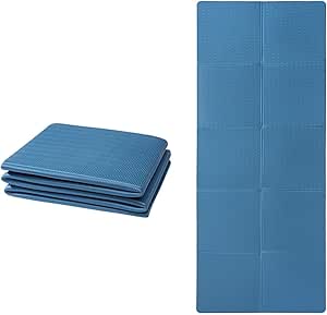 Yogamat, antislip, draagbare fitnessmat, opvouwbaar, lichtgewicht, gymnastiekmat, pilates, sport, reis-yogamat, 183 x 61 x 0,6 cm