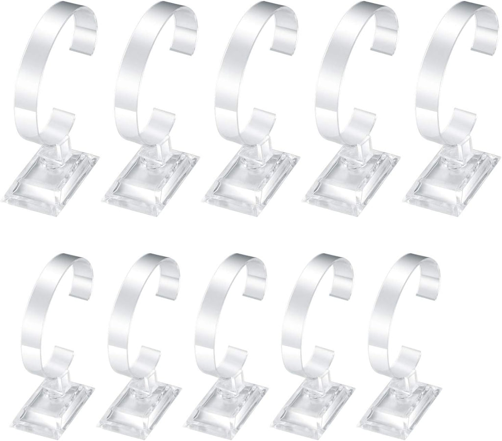 Set van 10 horlogehouders, transparante armbandstandaard, transparante sieradenstandaard, displaystandaard voor in de winkel of thuis